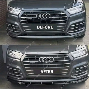 Prelungire ( Lip, extensie ) bara fata Audi Q5 SQ5 S-Line 2017-2020 /CARBON - imagine 4