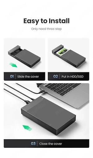 Rack extern HDD carcasa Hard Disk 2.5 3.5 inch SATA III la USB 3.0 - imagine 5