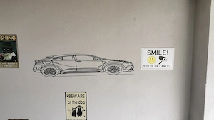 Model masina wall art printat 3d