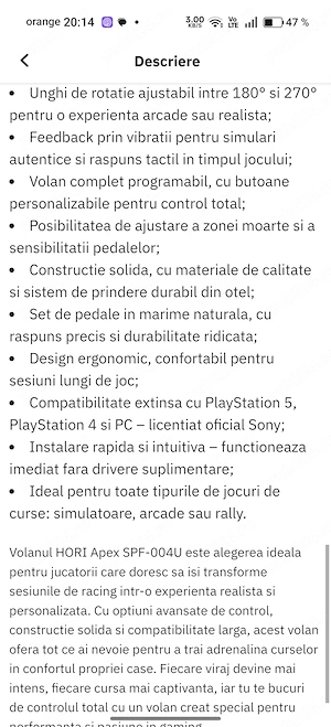 Volan gaming Hori  - imagine 2