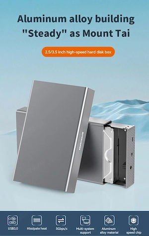 Rack extern Hard Disk Blueendless Aluminium Carcasa HDD 2.5   3.5 inch SATA III to USB 3.0