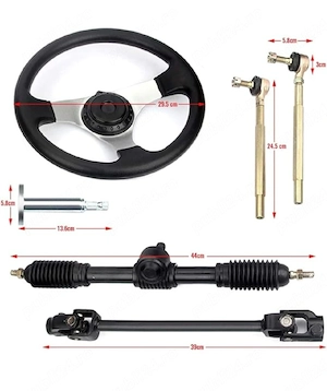 kit complet de direcție,vehicule recreaționale mici, Go-Kart-uri, ATV- - imagine 2