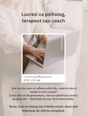 Site-uri premium pentru psihologi, terapeuți și coachi