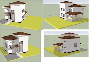 Vând proiect complet casă P+1E+M + autorizație de construire obținută
