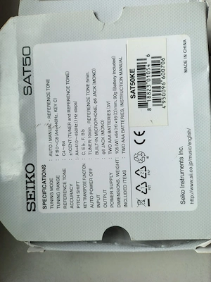   Seiko Chromatic Guitar & Bass electronic TUNER SAT50 SAT50KE - imagine 3