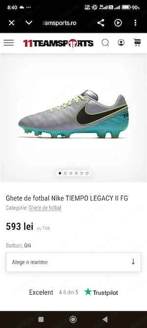 Ghete de fotbal Nike Tiempo LEGACY II FG - imagine 2
