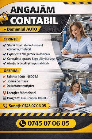 CONTABIL cu experienta- domeniul auto