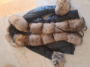 Geaca cu blana de vulpe 