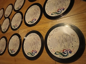 16 discuri vinil pentru decor  decorațiuni decorative disc, vintage