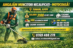 Muncitori necalificați  MOTOCOASA
