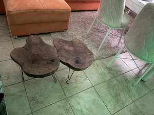 Masuta cafea lemn de nuc 