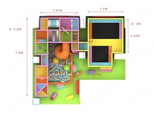 Ansamblu modular loc de joaca
