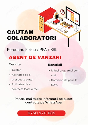 Cautam Colaboratori Agenti de Vanzari