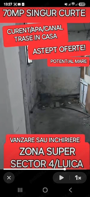 CASA MICA LUICA Sector 4 Curte Mica Super Zona Strada Privata Toate Utilitatile Necesita Renovare - imagine 4