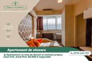 Apartament cu  o camera si nisa de dormit, zona Uta, Arad