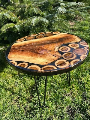 Masa de cafea din rasina - imagine 5