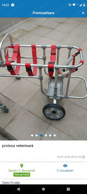 proteză veterinară posterior 