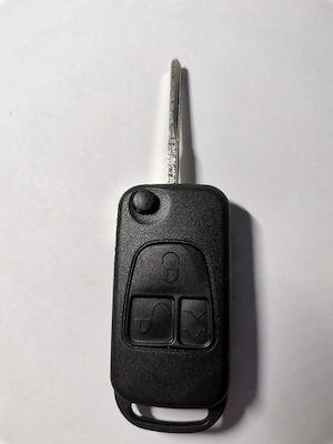 Carcasa Mercedes Benz tip briceag 3 butoane neagra - imagine 3