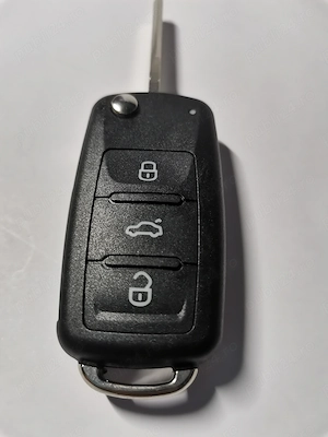 Carcasa cheie compatibil VW tip briceag, 3 butoane, LED sus - imagine 2