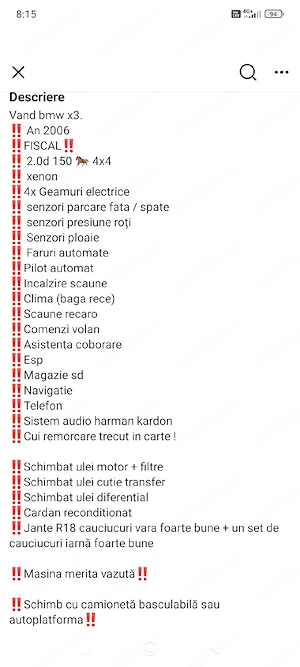 bmw x3 vând schimb  - imagine 5