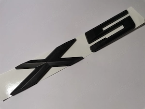 Sigla Logo BMW X5 negru mat ABS emblema portbagaj - imagine 3