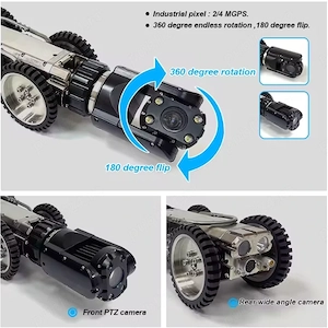Robot Profesional Inspectie Conducte CCTV 150 m + Raport Panta, Limba Română - imagine 3