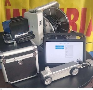 Mini robot inspecție conducte 100 mm IP68, WiFi, cablu 150 m, industrial - imagine 4