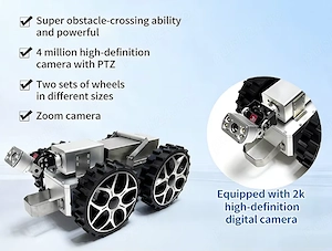 Robot Profesional Inspecție Conducte 260 mm   CCTV PAN TILT, Cablu 200 m - imagine 4