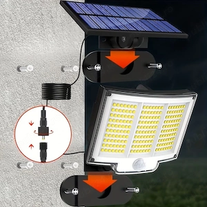 Webeqer Lampa solara, 234 LED-uri, senzor de miscare, telecomanda