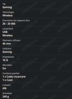  Căști gaming HyperX.