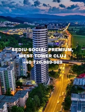 Găzduire sediu social Cluj-Napoca   Adresă premium în West City Tower, etaj 25