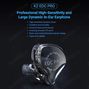 Casti profesionale KZ EDC PRO, sensibilitate magnetic, driver dinamic mare, cu fir Microfon HD
