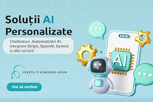 Solutii AI - Chatbot, Automatizari Inteligenta Artificiala, Integrare OpenAI ChatGPT, Gemini si alte