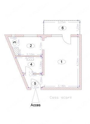 garsoniera cu balcon, 28mp
