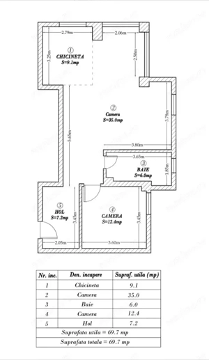 Apartament de vânzare, cu camere, 70 mp - Complex Toronto, Timișoara - imagine 10