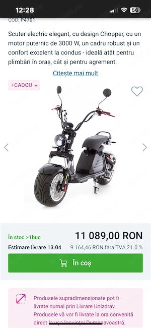 chooper electric la jumate de pret