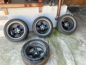 Set 4 Jante Aliaj 17" Style 128 Negre, 5x120 + Anvelope Iarnă 225/45 R17 - imagine 2