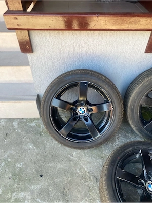 Set 4 Jante Aliaj 17" Style 128 Negre, 5x120 + Anvelope Iarnă 225/45 R17 - imagine 5