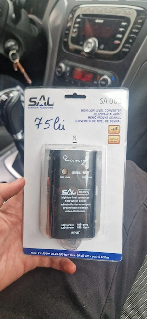 convertor de nivel semnal audio auto SAL SA 001. 