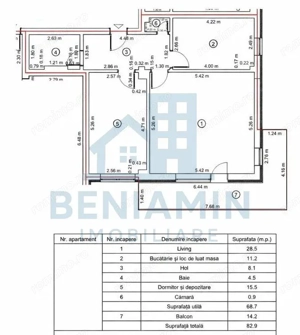 3 camere - decomandate - 83mp totali - boxa - Parcare - Tractorul - imagine 11