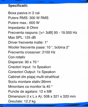 boxe db arena 10 pasive - imagine 3