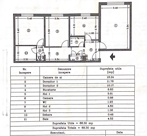 Apartament cu 3 camare de vanzare