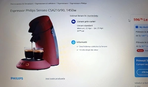 Espressor cafea Philips Senseo CSA210 90 1450W Rosu cu pad - imagine 13