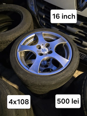 Set 4 jante aliaj 4x108 pe 16 inch Ford Peugeot