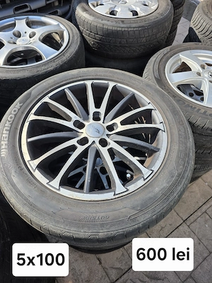 Set 4 jante aliaj 5x100 pe 16 fara anvelope Golf 4 Audi A3