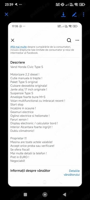 Cînd ,schimb honda Civic TipeS  - imagine 5