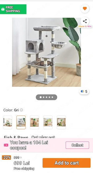 Ansamblu de Joaca pentru Pisici nou