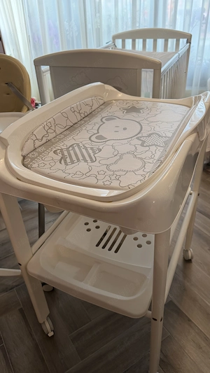 Cadita cu masuta de infasat beauty, Pali Smart Maison Bebe