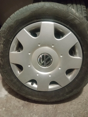 Cauciucuri vara cu jante tabla și capace 215/55R16 DOT 2024 - imagine 4