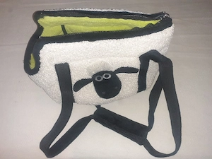 Geanta de transport animale Trixie Shaun The Sheep, 40x26x26 cm, Crem Verde   - imagine 3